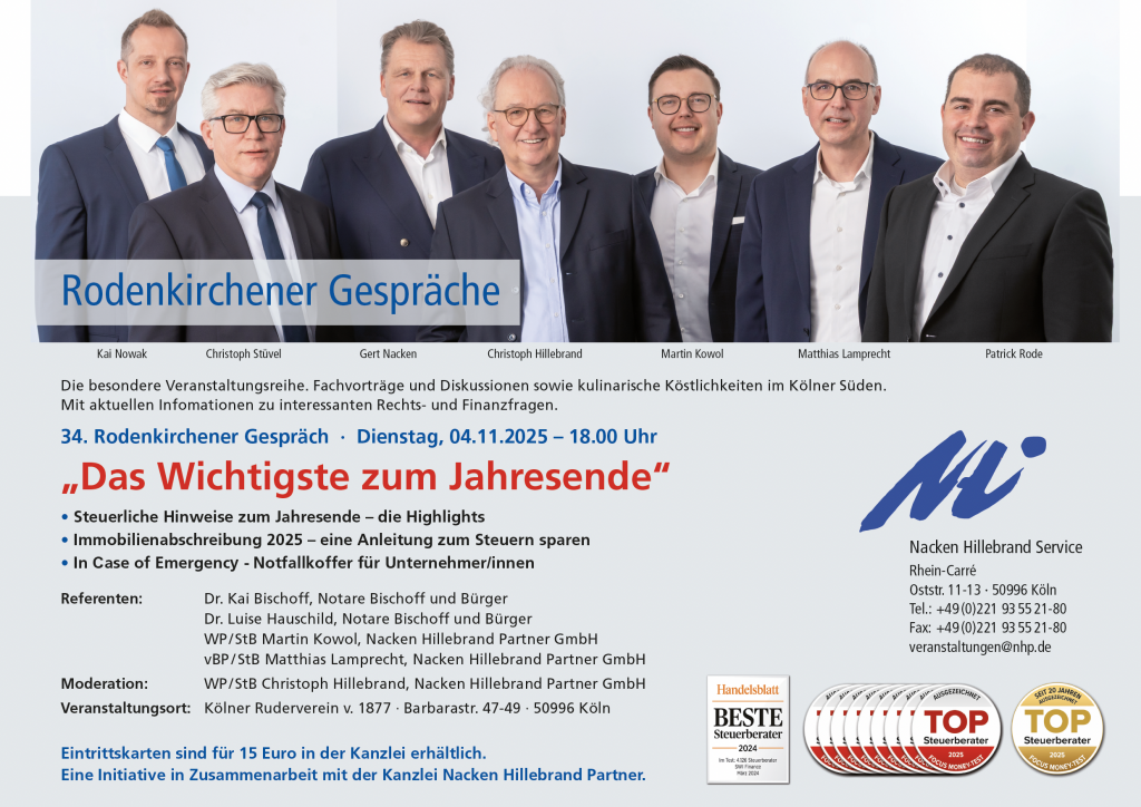34. Rodenkirchener Gespräch – „Das wichtigste zum Jahresende“